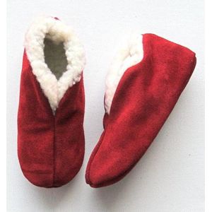Bernardino - Spaanse Kinder Sloffen - Rood - Gevoerd - Suede/Wol