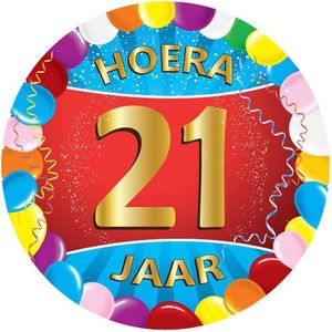 25x Gekleurde bierviltjes 21 jaar feestartikelen Verjaardag leeftijden onderzetters. Ook leuk als ca