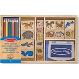 Melissa &amp; Doug Dieren stempelset - hout - 24 delig - kinderen - speelgoed - Hobby - creatief