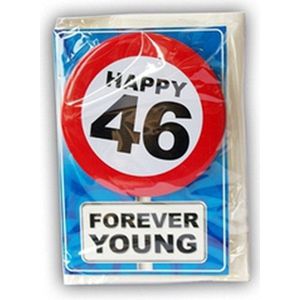 Miko Wenskaart Happy Birthday 46 jaar