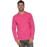 Heren shirt met lange mouwen fuchsia