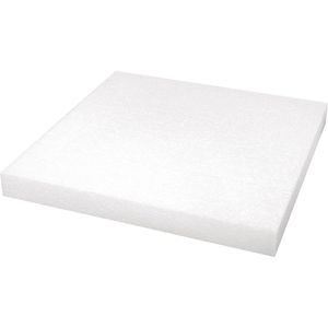Rayher Knutsel piepschuim - plaat - vierkant - 40 x 40 x 4 cm - hobby materiaal