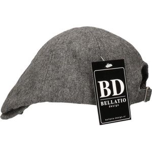 Bellatio Design flat cap / pet voor volwassenen - grijs
