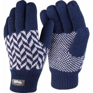 Navy met grijze Result handschoenen