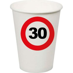 Feest bekertjes 30 jaar stopbord