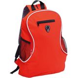 Voordelige rugzak - Rood - 30 x 40 x 18 cm - 21,5 liter - Backpack met flessenhouders - School accessoire/benodigdheden