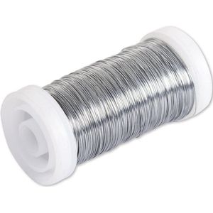 Bloemendraad of ijzerdraad - zilver - 0.35 mm dik - 100 meter snoer - metaaldraad - Binddraad