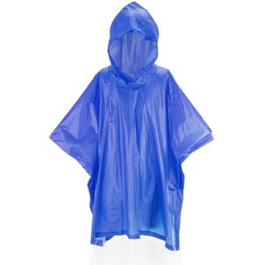 Kinder - Regen Poncho - Blauw - PVC - In Zakje