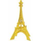 Frankrijk thema Tafeldecoratie Eiffeltoren 30 cm - Gouden glitter decoratie