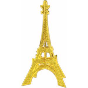 Frankrijk thema Tafeldecoratie Eiffeltoren 30 cm - Gouden glitter decoratie