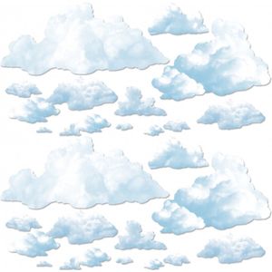 Wolken scenesetter decoratie 24-delig