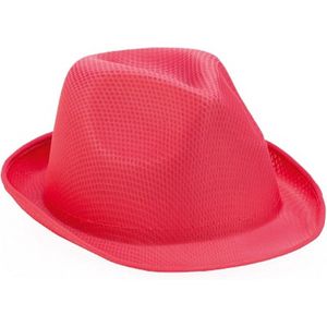 Roze trilby feesthoedje - Verkleedhoofddeksels