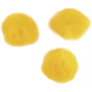 Rayher hobby knutselen pompons - 15 mm - geel - 60x stuks