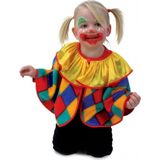 Clown verkleed poncho - voor peuters - verkleedkleding - Carnaval - feestkleding - clownspak