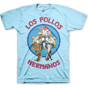 T-shirt - Lichtblauw - Los Pollos Hermanos - Korte Mouwen