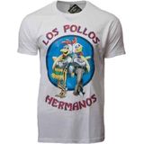 Breaking Bad - Los Pollos - T-shirt - Wit - Katoen - Korte Mouwen