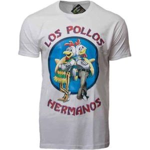Breaking Bad - Los Pollos - T-shirt - Wit - Katoen - Korte Mouwen