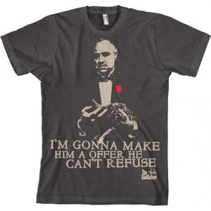 The Godfather - Offer T-shirt - Donkergrijs - Heren - Officiële Merchandise - Katoen