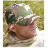 Camouflage baseballcap petje voor volwassenen - groene legercap