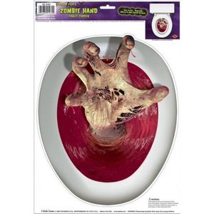 Halloween WC Bril Sticker Zombie Hand