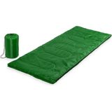 Groene kampeer 1 persoons slaapzak dekenmodel 75 x 185 cm - Kamperen en outdoor artikelen kampeerslaapzakken