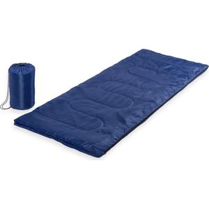 Blauwe kampeer 1 persoons slaapzak dekenmodel 75 x 185 cm