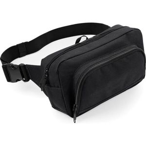 Bagbase Heuptasje/buideltasje/fanny pack - zwart - 24 cm - Wandeltasjes