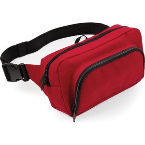 Heuptasje/buideltasje/fanny pack rood 24 cm - Festival musthaves - Wandeltasjes - Documententasje voor op reis