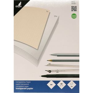 A4 Overtrekpapier / Transparant Tekenpapier - 25 Vellen - 80 Grams