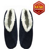 Navy echte suede Spaanse sloffen dames maat 36