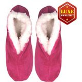 Roze echte suede Spaanse sloffen dames maat 39