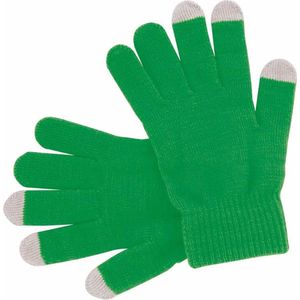 Touchscreen smartphone handschoenen groen voor volwassenen