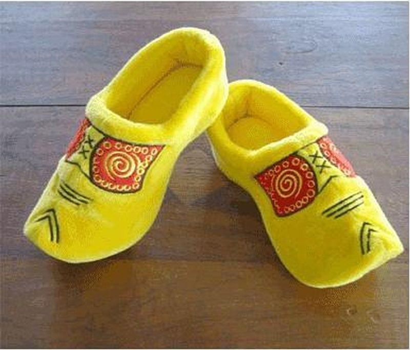 Pluche - Klompen - Geel - Polyester Pluche