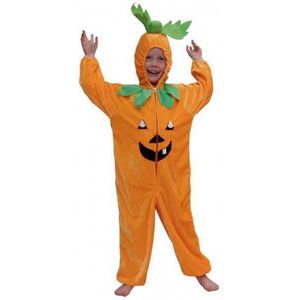 Halloween verkleedkostuum - pompoen - onesie - voor kinderen - oranje - jumpsuit