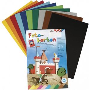 10x vellen met fotokarton A4 formaat in verschillende kleuren - Hobby materiaal/artikelen - Knutselen