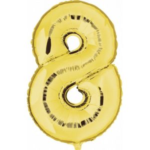 Gouden ballon cijfer 8