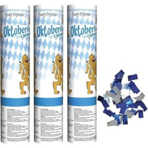 3 oktoberfest confetti kanonnen 20 cm