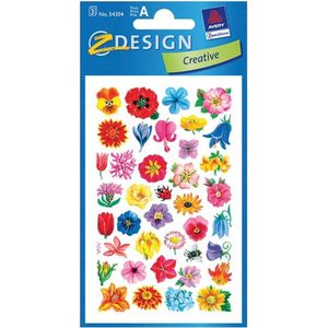 Bloemen Deco Kinder/Hobby Stickers - 3x Vellen