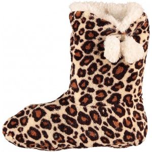 Apollo hoge sloffen/pantoffels - Dieren luipaard print - dames