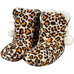 Dieren - Luipaard Print - Pantoffels - Pluche - Dames