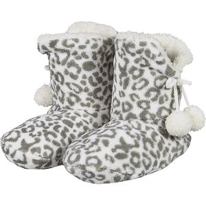 Dieren - Luipaardprint - Pantoffels - Pluche - Dames