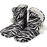Dieren - Hoge Sloffen - Zebra Print - Pluche - Dames