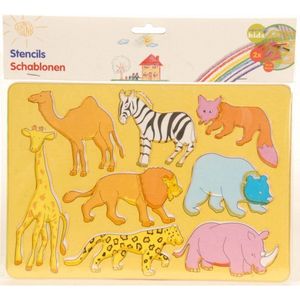 Tekensjablonen dieren 26 cm