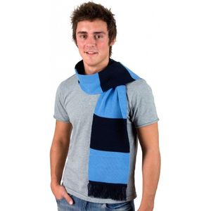 Result Voetbal sjaal - navy blauw - met lichtblauw