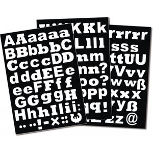 1x Setje alfabet plakletter stickers ongeveer 3 cm - Stickers