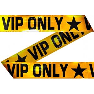 Markeerlint/afzetlinten VIP only 15 meter per stuk - Gouden metallic feestartikelen/versiering