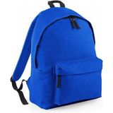 Hippe rugtas met voorvak kobalt blauw - Rugzak voor onderweg - Backpack - Schooltas