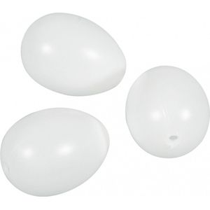 Plastic eieren 10 stuks 6 cm - hobby en knutselmateriaal - paaseieren