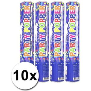 10 confetti poppers kleuren 28 cm - Confetti