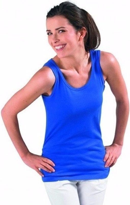 Blauwe dames tanktop S